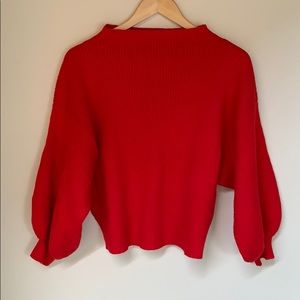 Beautiful red sweater from Anthropologie